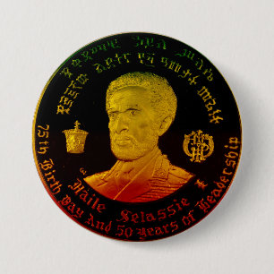 Emperor Haile Selassie Button