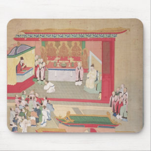 Emperor Hui Tsung  practising with the Buddhist Mouse Mat