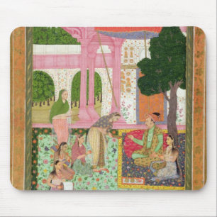 Emperor Jahangir (1569-1627) with his consort and Mouse Mat