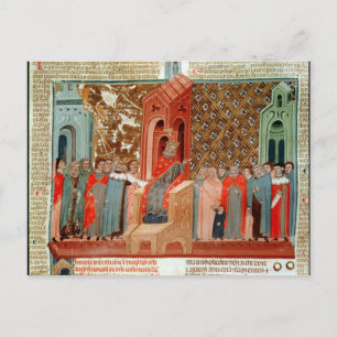 Emperor Justinian and his court Postcard