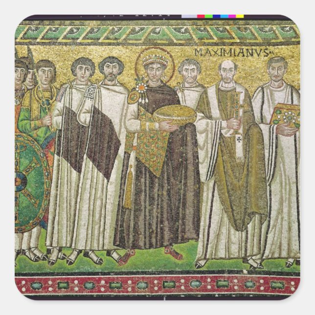 Emperor Justinian I Square Sticker (Front)