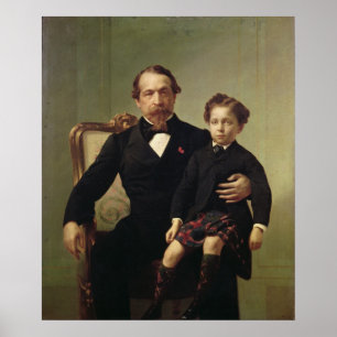 Emperor Louis-Napoleon Bonaparte and his son Poster