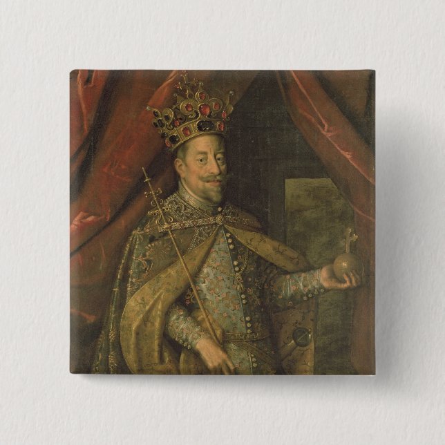 Emperor Matthias of Austria 15 Cm Square Badge (Front)