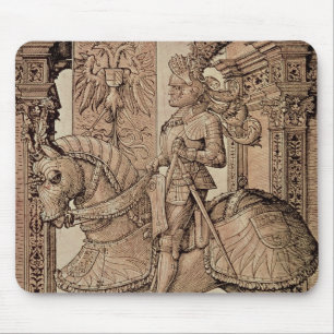 Emperor Maximilian I riding a horse, 1518 Mouse Mat