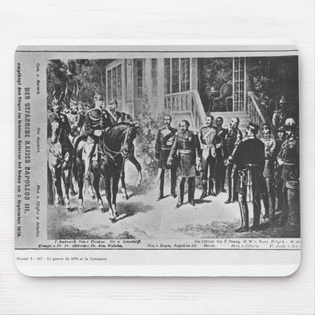 Emperor Napoleon III and Kaiser Wilhelm I Mouse Mat (Front)
