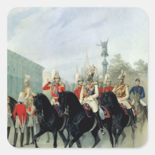 Emperor Nicholas I and Grand Duke Alexander Square Sticker