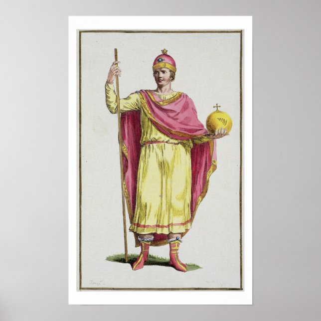 Emperor Otto III (980-1002), engraved by Pierre Du Poster (Front)