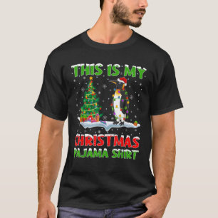 Emperor Penguin Bird Xmas Tree Lights This Is My C T-Shirt