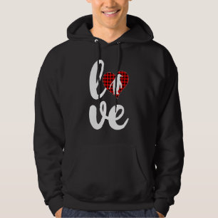 Emperor Penguin Buffalo Plaid Love Penguin Valenti Hoodie