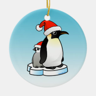 Emperor Penguin Christmas Ceramic Tree Decoration