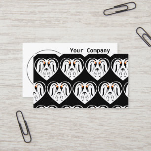 Emperor Penguin Family Love Heart Business Card
