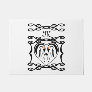 Emperor Penguin Forever Love Birds Doormat