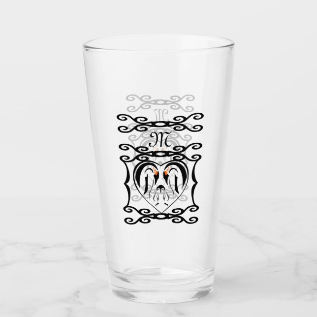 Emperor Penguin Forever Love Birds Glass (Front)