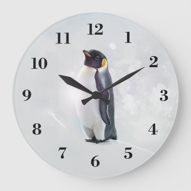 Emperor Penguin Large Clock (Front)