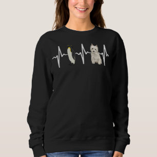 Emperor Penguin West Highland White Terrier Heartb Sweatshirt
