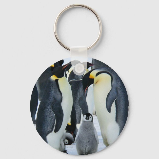 Emperor penguins key ring (Front)
