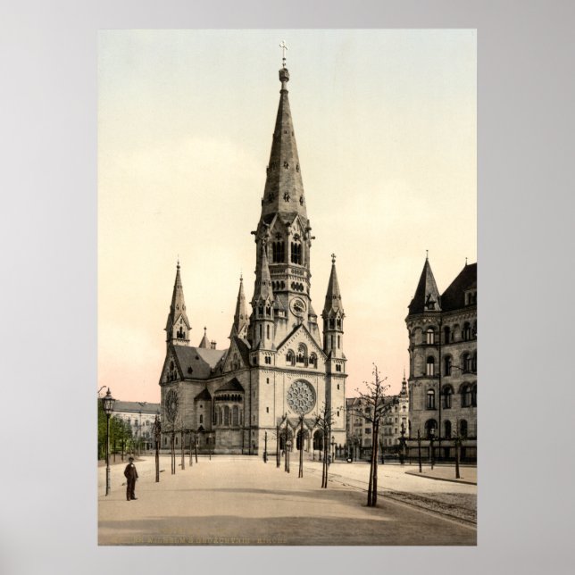 Emperor Wilhelm's Memorial Church, Berlin, Germany Poster (Front)