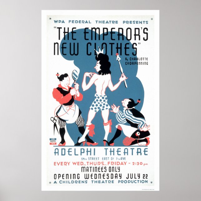 Emperors New Clothes 1936 WPA Poster (Front)