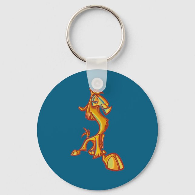 Emperors New Groove Golden Kuzco _1  Key Ring (Front)