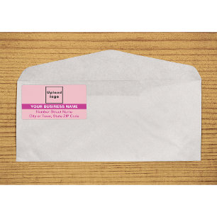 Emphasised Business Name on Pink Shipping Label