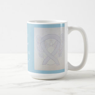 Emphysema Awareness Ribbon Angel Custom Mug