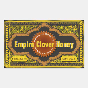 Empire Clover Large Honey Jar Rectangular Sticker