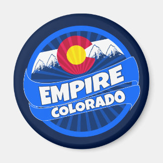 Empire Colorado flag burst round magnet