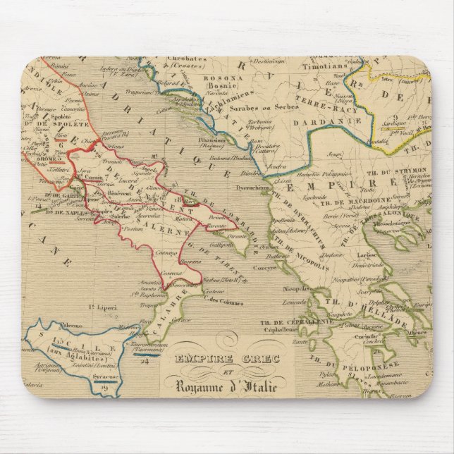Empire Grec et Royaume d'Italie 774 a 900 Mouse Mat (Front)