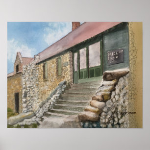 EMPIRE MINE, NEVADA CITY, CALIFORNIA WATERCOLOR POSTER