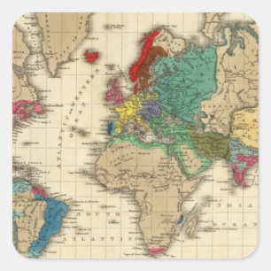 Empire of Napoleon Bonaparte 1811 AD Square Sticker