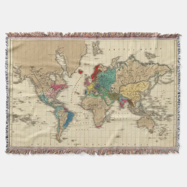 Empire of Napoleon Bonaparte 1811 AD Throw Blanket (Front)