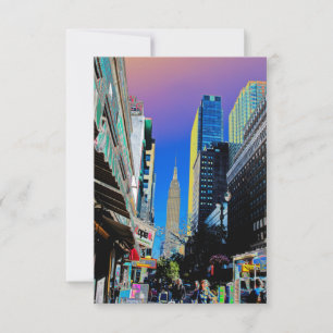 Empire Sate Building from 42nd St New York Poster RSVP Card