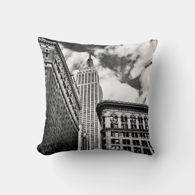 Empire State Building and Skyscrapers Cushion (Front)