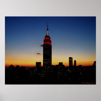 Empire State Building at Sunset Poster