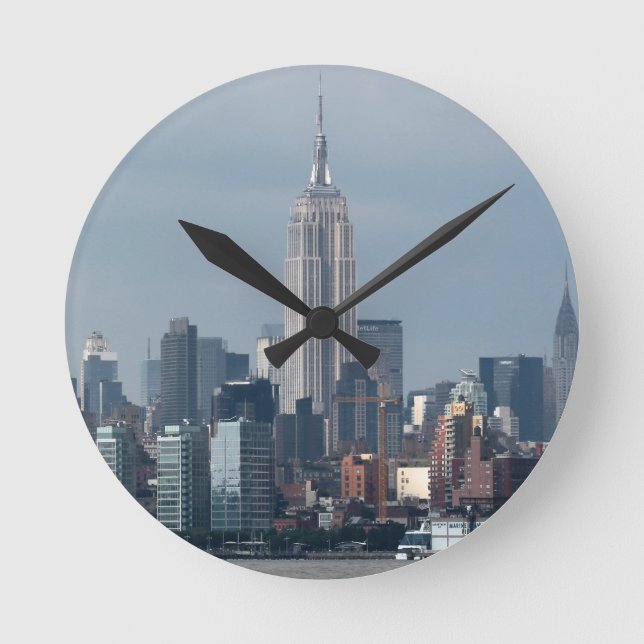 Empire State Building New York USA Round Clock (Front)