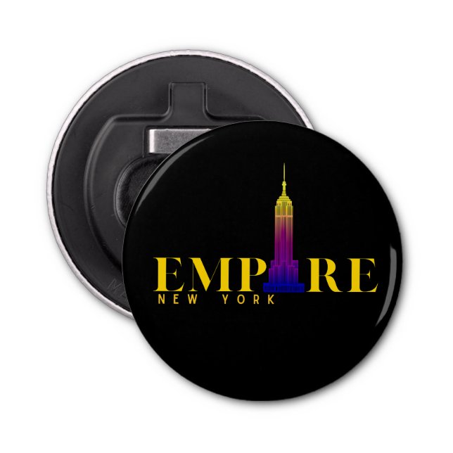 Empire State Building-New York-Vibrant Gold Bottle Opener (Front)