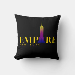 Empire State Building-New York-Vibrant Gold Cushion