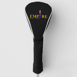 Empire State Building-New York-Vibrant Gold Golf Head Cover