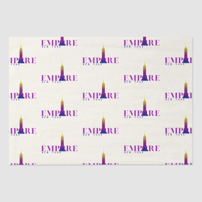 Empire State Building-New York-Vibrant Purple Tissue Paper (Front)