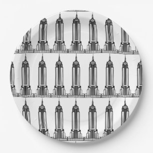 Empire State Building Paper Plates