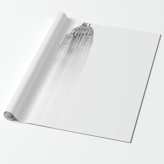 EMPIRE STATE BUILDING SKETCH WRAPPING PAPER (Unrolled)