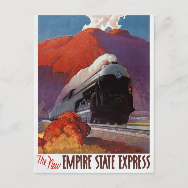 Empire State Express Vintage Poster Restored Postcard (Front)