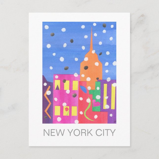 Empire State in Snow postcard (Front)
