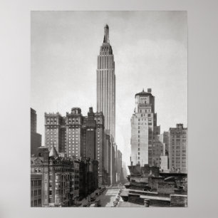 Empire State & Midtown Manhattan, 1931. Vintage Poster