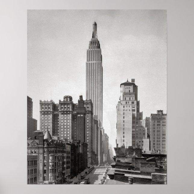 Empire State & Midtown Manhattan, 1931. Vintage Poster (Front)