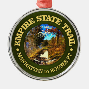 Empire State Trail (cycling c) Metal Tree Decoration