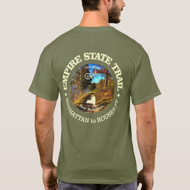 Empire State Trail (cycling c) T-Shirt (Back)