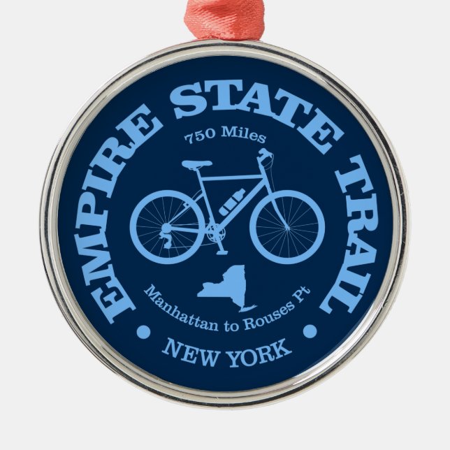 Empire State Trail (cycling) Metal Tree Decoration (Front)