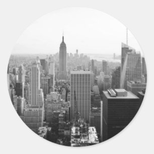 Empire States Building Manhattan Classic Round Sticker