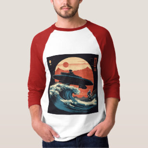 Empire Waves: Japan-Style Starship Surfer T-Shirt